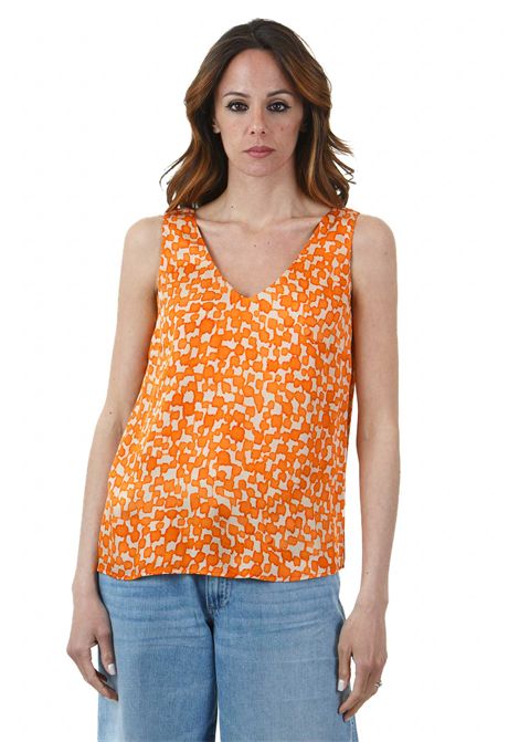 Canotta in raso leggero stampato MANILA GRACE | Canotte | Y214VSMA631